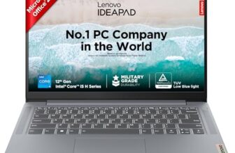 Lenovo Ideapad Slim 3, Intel Core I5-12450H, 12Th Gen, 16Gb Ram, 512Gb Ssd, Fhd, 14″/35.5Cm, Windows 11, Ms Office Home 2024, Grey, 1.37Kg, 83Eq0072In, 3 Mon. Game Pass Laptop