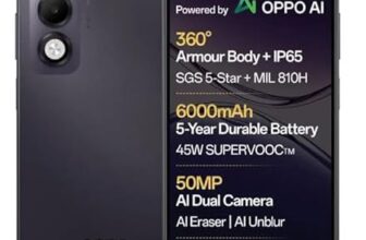 Oppo K13X 5G 6000Mah And 45W Supervooc Charger & Ai (Midnight Violet, 128 Gb) (8 Gb Ram)